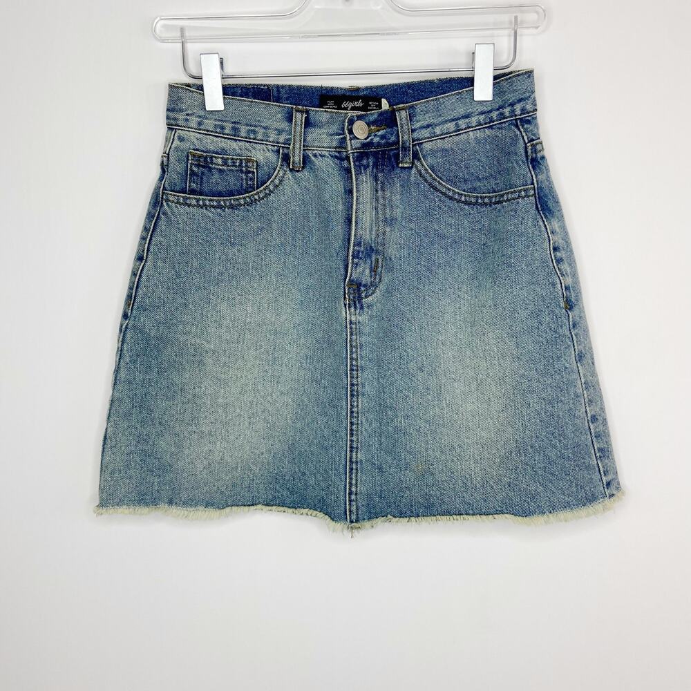 Yena Denim 66 Girls Rae Hem Skirt Sz Small
